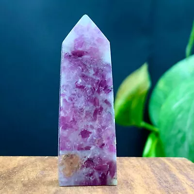 18G Natural Purple Lepidolite Quartz Pillar Crystal Column Mineral  Reiki • $0.99