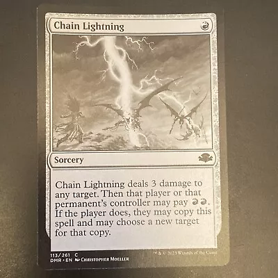 Chain Lightning MTG Alter Non-Factory Misprint Sunfaded Albino • $9.99