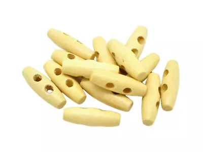 £5.95 • Buy 30mm Wooden Duffle Coat Toggle 2 Hole Buttons Knitwear Haberdashery Sewing ML