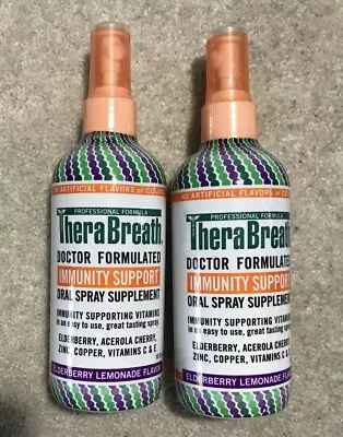 $19 • Buy 2x TheraBreath IMMUNITY SUPPORT Oral Spray Supplement 10 Fl Oz Exp 06/24  NEW