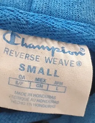 Vintage Champion Reverse Weave Hoodie Blue Large • £15