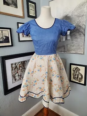 $18 • Buy Vintage Square Dance Dress Full Circle Rockabilly Small