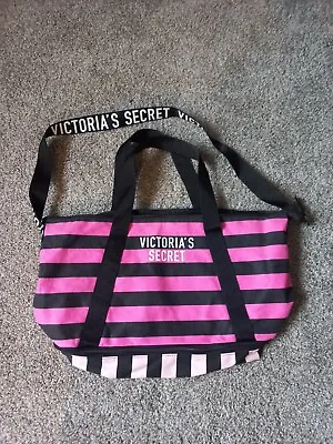 Victoria Secret 2017 Signature Stripes Logo Getaway Weekender Bag • $45