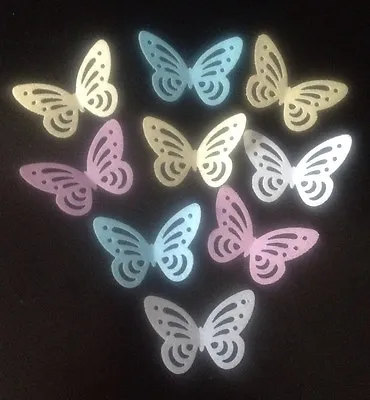 32 Multi Edible Rice Paper/wafer BUTTERFLY Cake Toppers Decorations Birthdays • £2.45