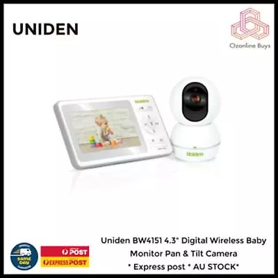 Uniden BW4151 4.3  Digital Wireless Baby Monitor Pan & Tilt Camera *Free Express • $149