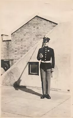 Vintage Portrait FOUND PHOTOGRAPH Black And White Original Military Man 5.5x3.5  • $12.95