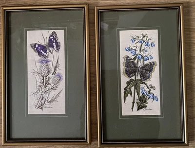 £30 • Buy J & J Cash  Woven Silk Pictures - Butterflies