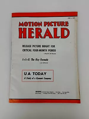 June 6 1959 - Motion Picture Herald Magazine Vintage 50's *Read • $11.95