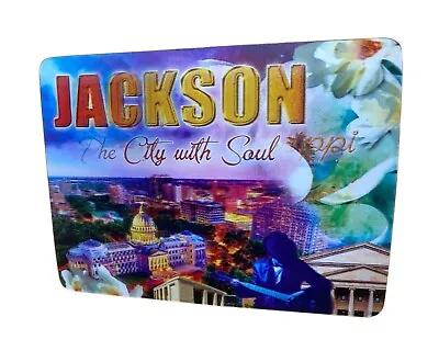 Jackson Mississippi The City With Soul 3D Fridge Magnet • $6.99