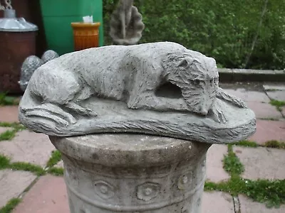  Laying Irish Wolfhound Dogs Dog Stone  Statue Garden Sculpture • £26