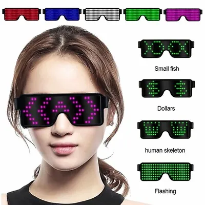 LED Glasses Light Up Glow Flashing Sunglasses Eyewear Nightclub Party 10 Models • $14.99