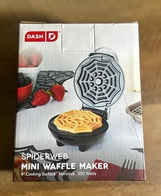 Dash Spiderweb Mini Waffle Maker White 4  Cooking Surface • $14.99