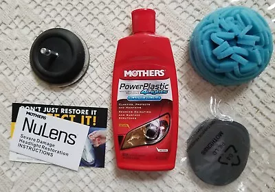 Mothers NuLens HEADLIGHT RENEWAL KIT With POWER BALL 4LIGHTS Restoration Protect • $22.95