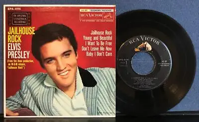 Elvis Presley Jailhouse Rock Ep~orig 1957 Rca Victor 45 Rpm 7-inch~nice Sleeve! • $27.50