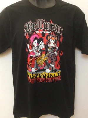 £7.99 • Buy Hellwear Clothing “Trashy Rock Couture” Tee, Punk, Psychobilly, Guitar, London, 