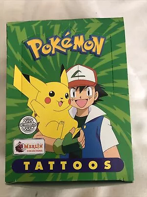 £31.49 • Buy Pokémon MERLIN Tattoos  Series One Edition 1999 - Full Box - 50 Packets   - NEW