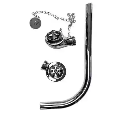 Ex-Bathstore Salisbury Exposed Chrome Chainstay Plug & Chain Bath Waste • £28