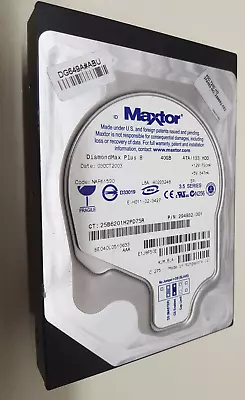 £12.95 • Buy Maxtor DiamondMax 6E040L0 40GB Slimline 3.5 IDE Hard Disk Drive ~TESTED See Info
