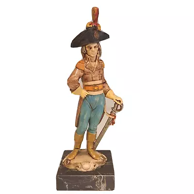 Vintage Fontanini Depose Italy Resin Napoleonic Soldier Figure Marbled Base • £30