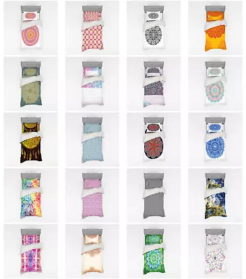 Ambesonne Mandala Bedding Set Duvet Cover Sham Fitted Sheet In 3 Sizes • $90.99