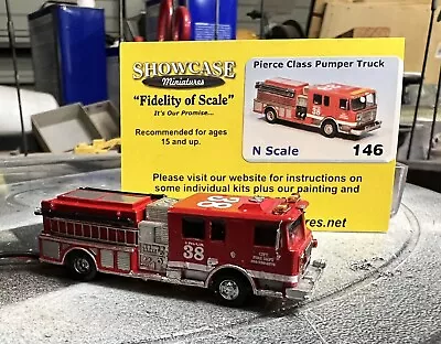 N Scale Pierce Class Pumper Truck With Working Lights • $26