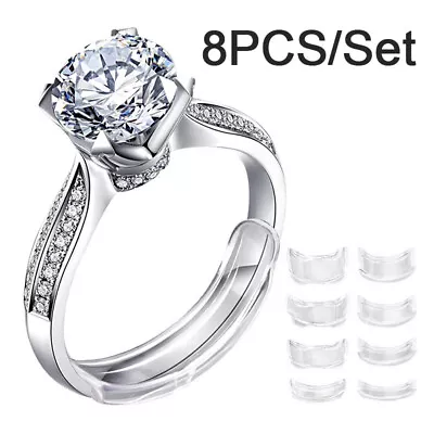 8 Sizes Silicone Invisible Clear Ring Size Adjuster Fit Any Rings Jewelry ToBUY • $4.93