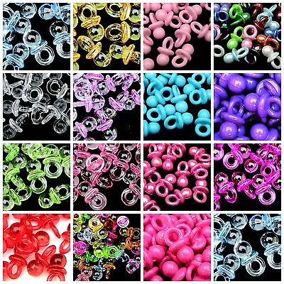 40 Pcs - 20mm  Dainty Acrylic Dummies Charms Pendant Craft Jewellery PICK COLOUR • £1.69