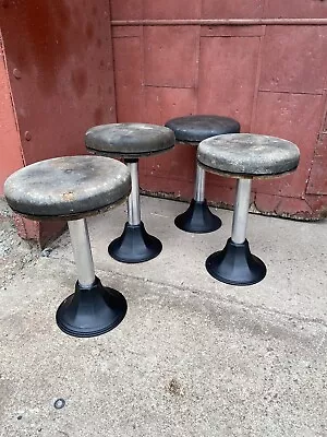 4 Antique Ice Cream Parlor Stools Bar Chairs Soda Fountain Cast Iron Industrial • $625