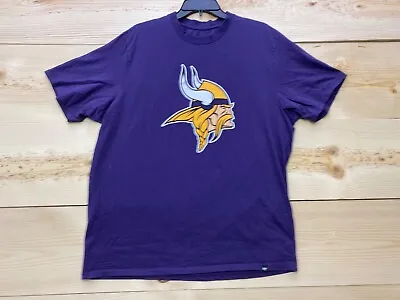 Minnesota Vikings Shirt Mens XL Purple NFL Football Short Sleeve '47 • $11.99