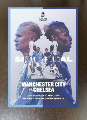 Manchester Man City V Chelsea 2024 FA Cup Semi Final Programme April 20/4/24 Vs • £5.99