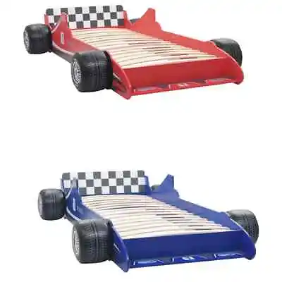 Children's Race Car Bed 90x200cm Toddler Beds Kid's Bed Design Red/Blue VidaXL • £177.99