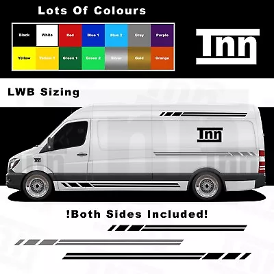 Side Stickers For Mercedes Sprinter LWB  Camper Van Motorhome Stripes Graphics • £39.99