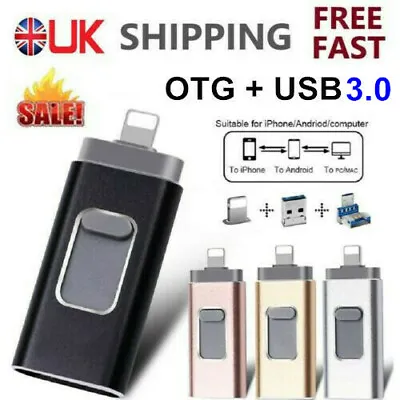 £20.89 • Buy USB3.0 Flash Drive For IPhone IPad Photo Memory Stick External Storage 64-512GB