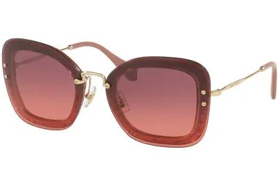 🍀MIU MIU REVEAL EVOLUTION MU02TS Gold Raspberry Pink Mirrored Sunglasses NEW • $195.99