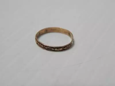 Victorian Antique Bda 10k Yellow Gold Scrolled Dsgn Baby Ring - Wear On Chain • $42.08