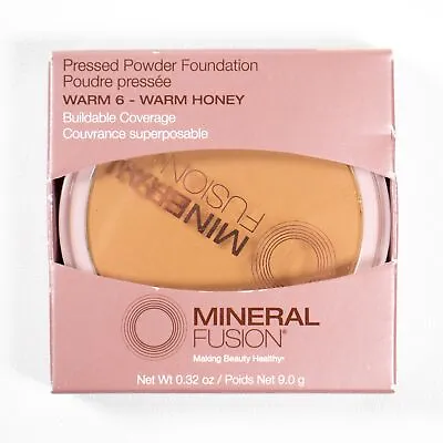 Mineral Fusion Pressed Powder Foundation Warm 6 Warm Honey 0.32 Oz NIB New • $14.98