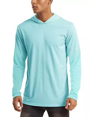 Men's UPF50+ Sun Protection UV Block Shirts Outdoor Fishing Performance Hoodies • $18.98