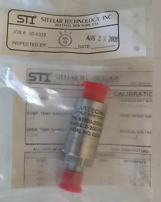 Stellar Technologies ST500-200G-189  0-200 PSIG Pressure Transducer NIBag • $49.99