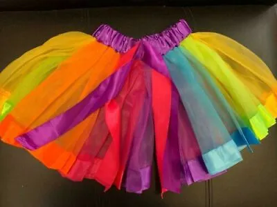 Girls Ladies 3 LAYERS HIGH QUALITY TUTU SKIRT Halloween Fancy Dress Hen Party UK • £7.08