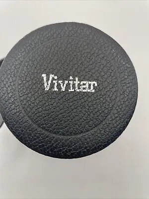 Vintage Vivitar Lens Hard Tube Case Black Snap Closure W/ Strap 3”T By 3” W • $19.95