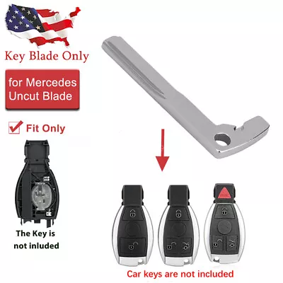 Insert Key Blank Emergency Key Uncut Blade For Mercedes C CLK E S SL G M R-Class • $7.69