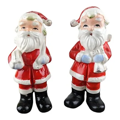 $4.99 • Buy Vintage Ceramic Santa Claus Salt And Pepper Shakers Set