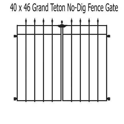 40 X 46 Black Welded Steel Light Duty Spear Top Garden Walkway Metal Fence Gate • $88.95