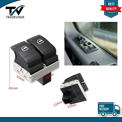 For VW Transporter T5 2003-2014 Electric Window Switch Front 7E0959855A • £10.29
