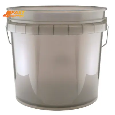 3.5 Gallon Translucent Gray Paint Bucket • $9.95