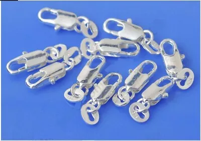 925 Sterling Silver Lobster Clasps For Necklace Bracelet Opening Connector DIY • $4.90