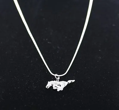 Ford Mustang Necklaces In Silver With Either Running Horse Or Tri Bar Charm • $19.99