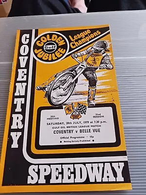 Coventry Bees V Belle Vue Aces 28/7/79 Good Condition No Writing Minimal Rust  • £0.99