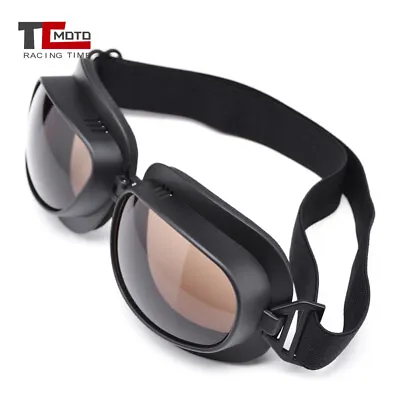 Motorcycle Goggles Retro Vintage Aviator Pilot Outdoor Motocross Glasses Eyewear • $12.82