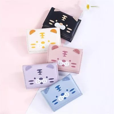 Cute Cartoon Coin Purse PU Leather Money Bag Simple Short Wallets  Women Girls • $16.32